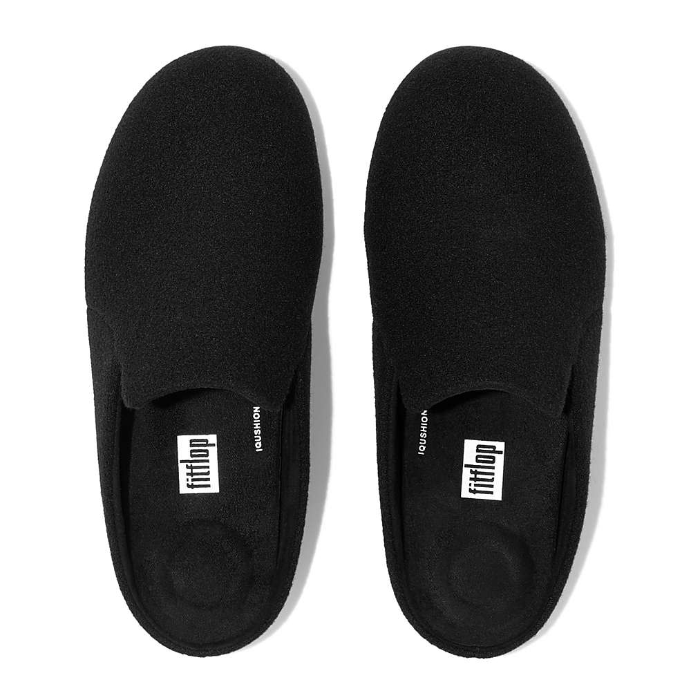 Fitflop CHRISSIE II Haus Felt Slippers Dames Zwart | PIL217638