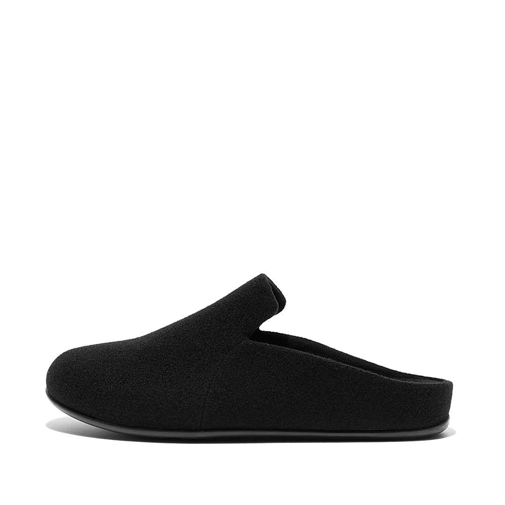 Fitflop CHRISSIE II Haus Felt Slippers Dames Zwart | PIL217638