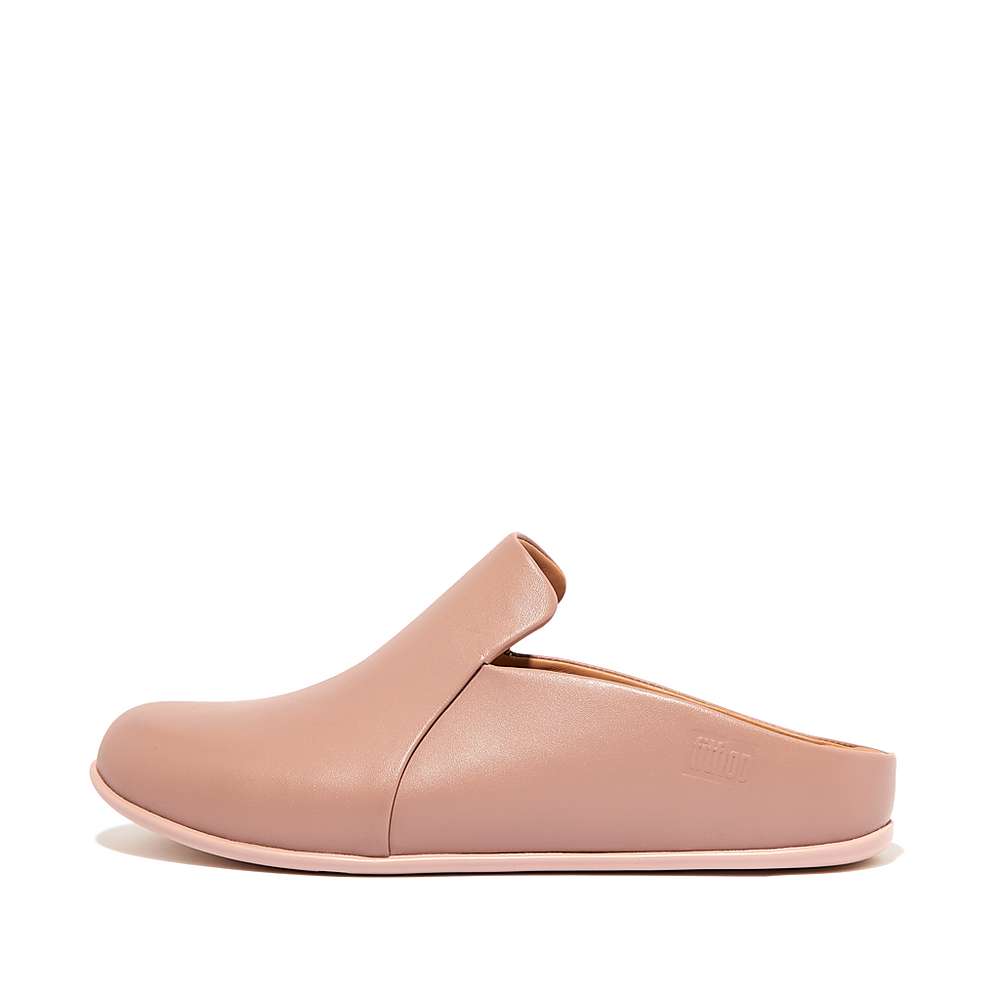 Fitflop CHRISSIE II Haus Leather Slippers Dames Roze | FUD349125