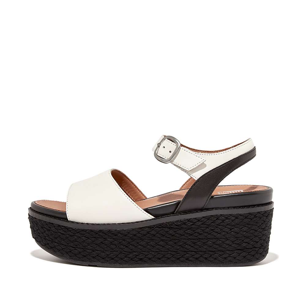 Fitflop ELOISE Espadrille Leather Sleehak Sandalen Dames Room | QGN578293