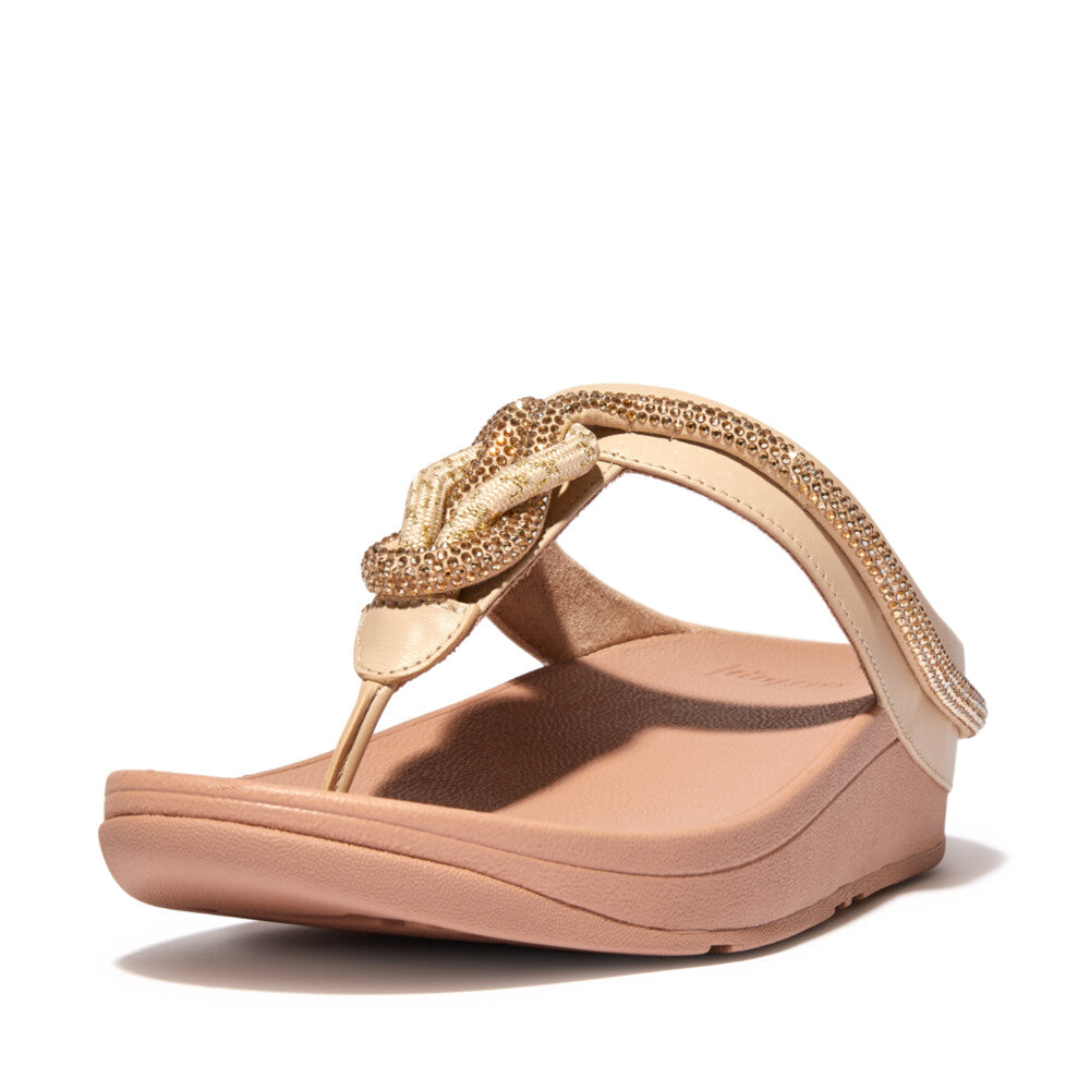 Fitflop FINO Crystal Toe-Post Sandalen Dames Beige | XCU305467