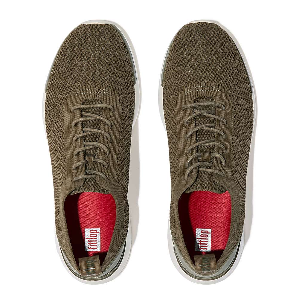 Fitflop FLEXKNIT Knit Sneakers Heren Olijfgroen | NOP764205