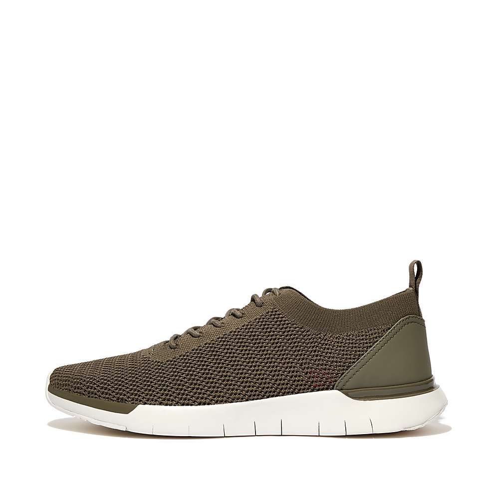 Fitflop FLEXKNIT Knit Sneakers Heren Olijfgroen | NOP764205