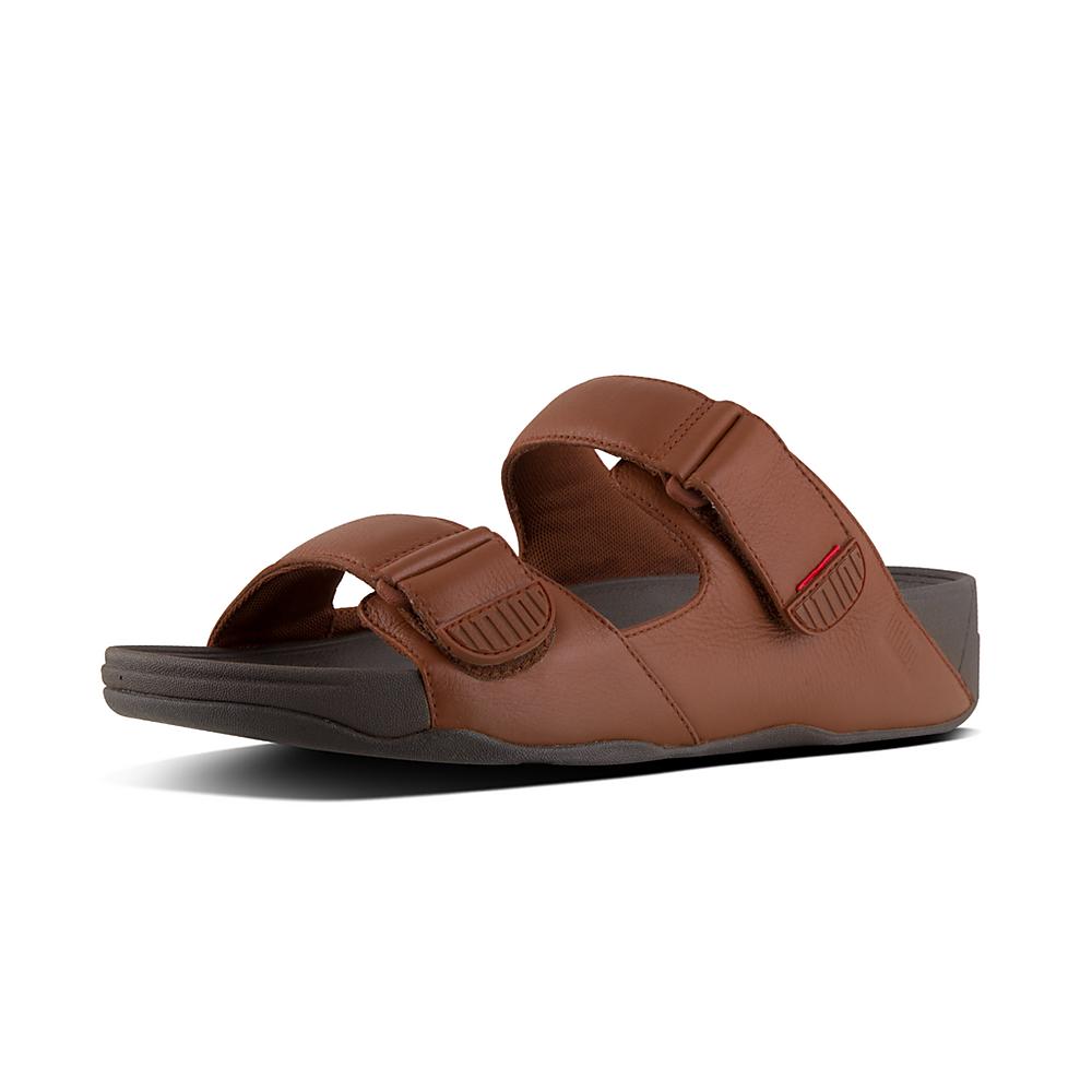 Fitflop GOGH Leather Sandalen Heren Donkerbruin | KCS185704