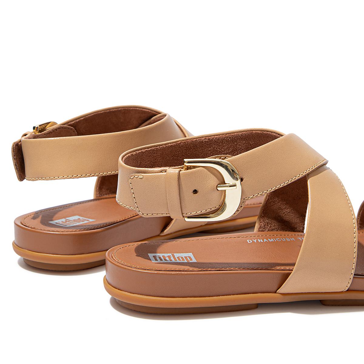 Fitflop GRACIE Buckle Leather Ankle-Strap Sandalen Dames Bruin | NJY615302