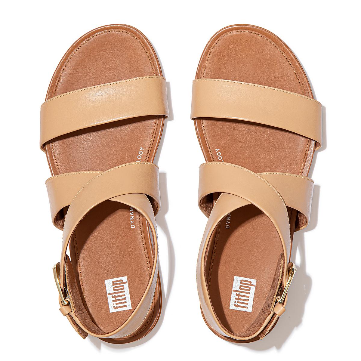 Fitflop GRACIE Buckle Leather Ankle-Strap Sandalen Dames Bruin | NJY615302