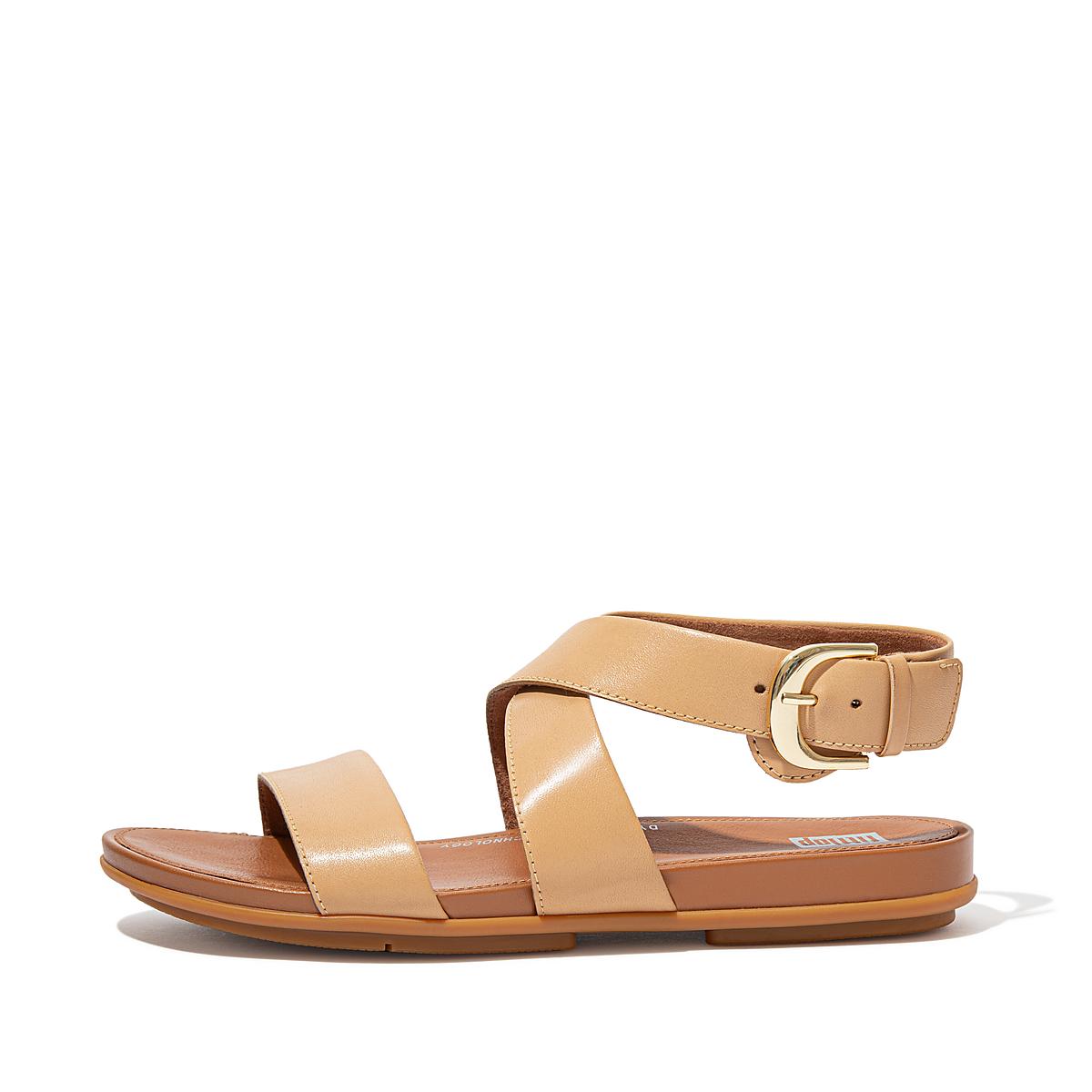 Fitflop GRACIE Buckle Leather Ankle-Strap Sandalen Dames Bruin | NJY615302