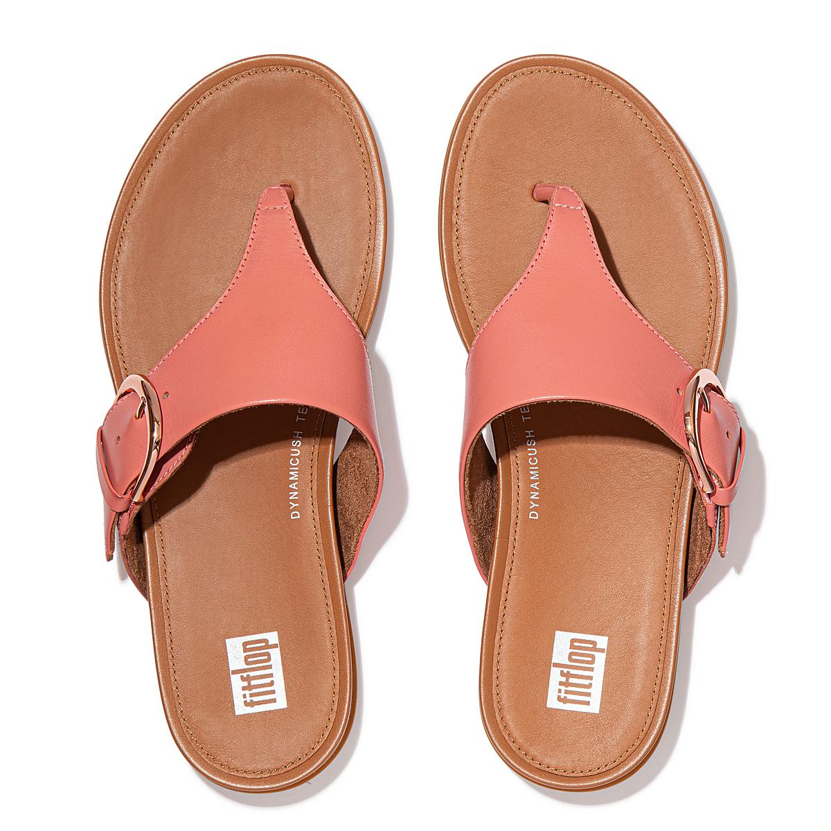 Fitflop GRACIE Buckle Leather Toe-Post Sandalen Dames Roze | LFJ210937