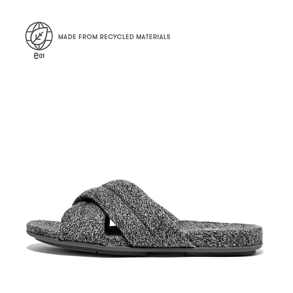 Fitflop GRACIE E01 Merino Wol-Mix Cross Slippers Dames Grijs | XZV238501