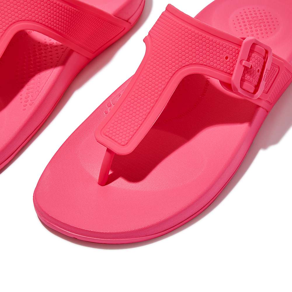 Fitflop IQUSHION Adjustable Buckle Teenslippers Dames Roze | IAF904657