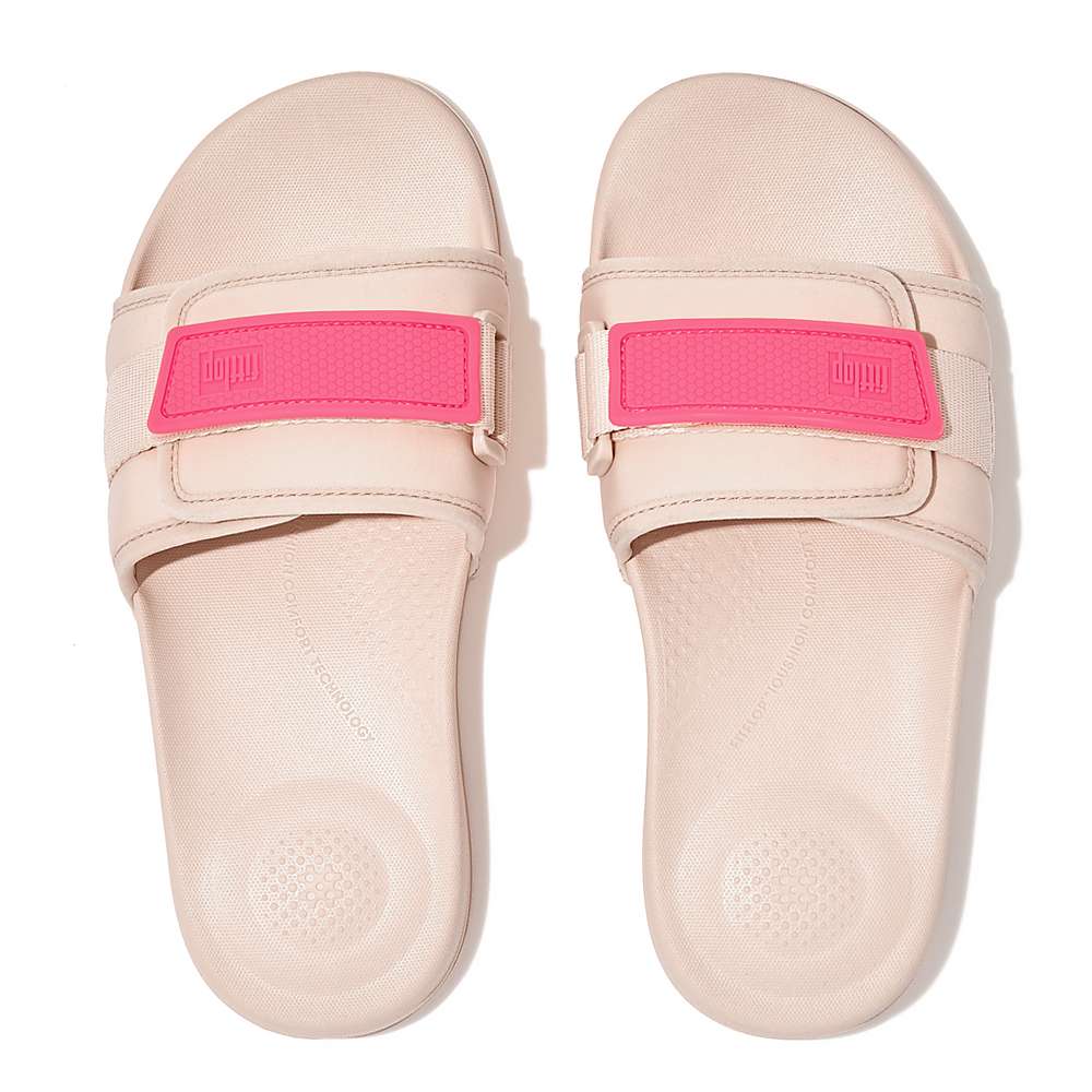 Fitflop IQUSHION Adjustable Water-Resistant Badslippers Dames Roze Roze | VHL429086