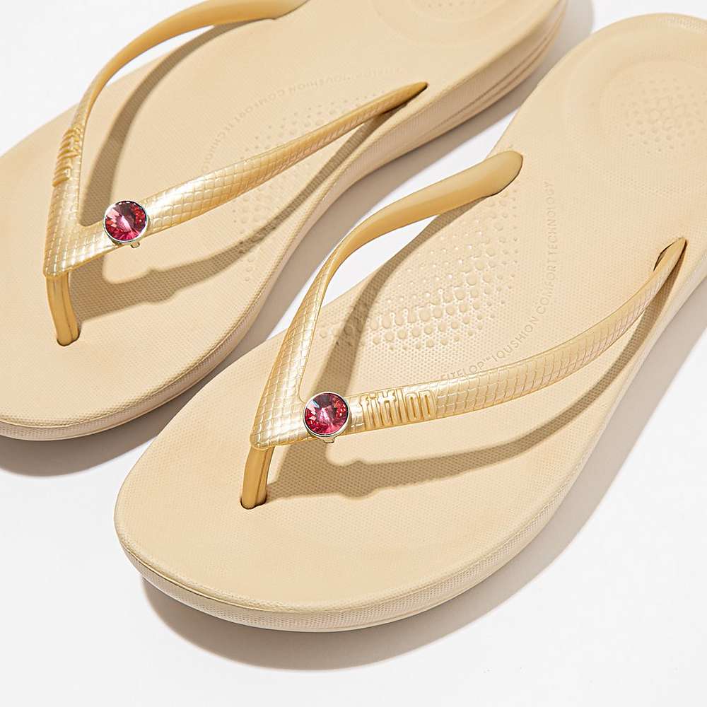 Fitflop IQUSHION Charms Crystal Round Charms 2 Pack Dames Fuchsie Roze | OVD985074