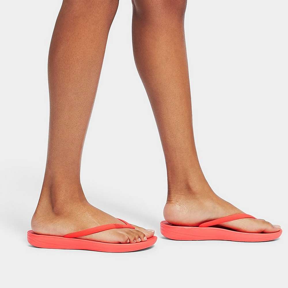 Fitflop IQUSHION Ergonomic Teenslippers Dames Oranje | CFG284375