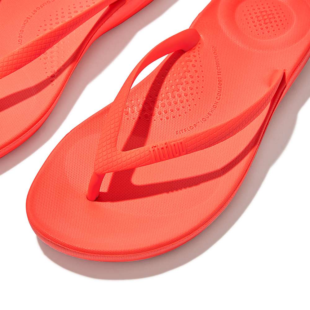 Fitflop IQUSHION Ergonomic Teenslippers Dames Oranje | CFG284375