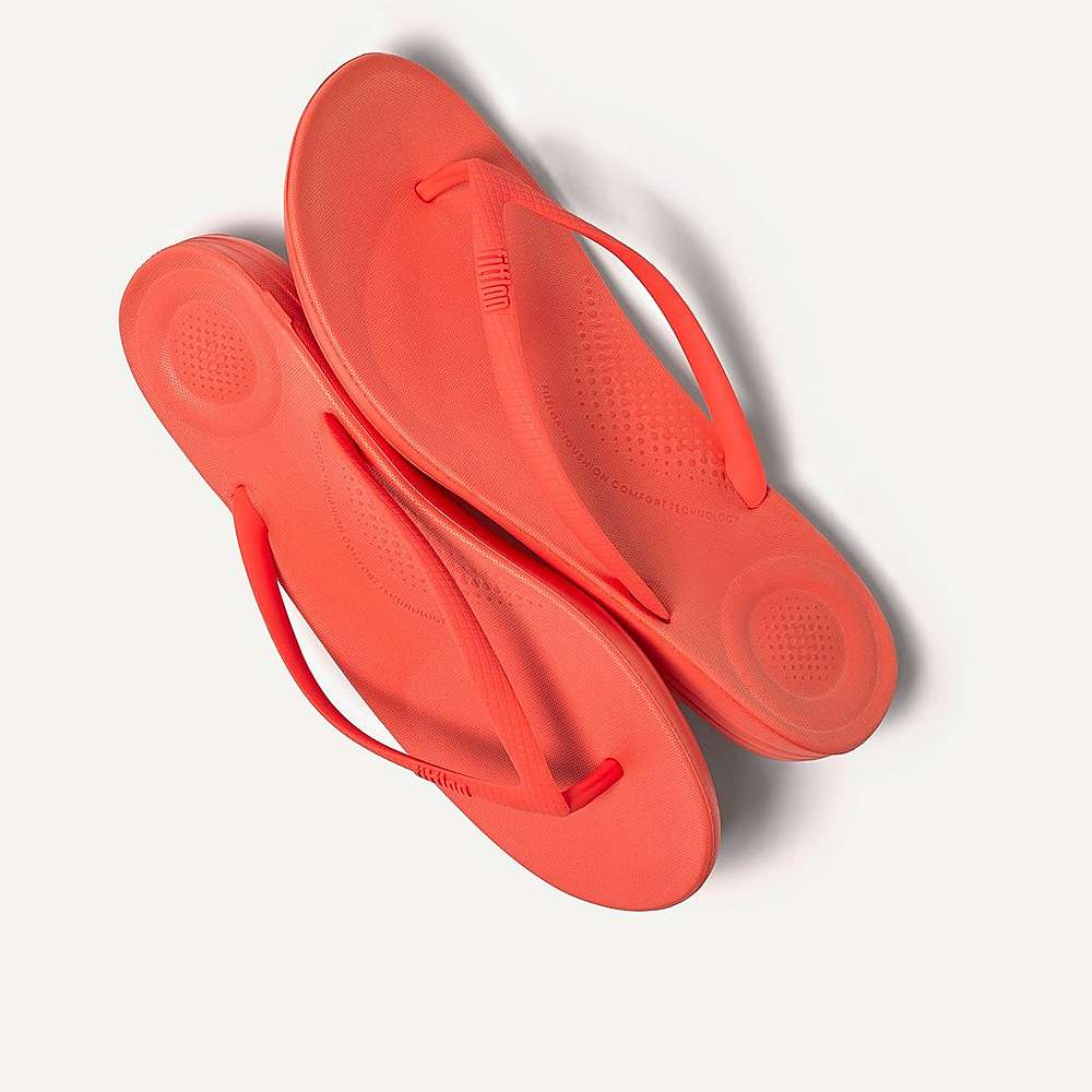 Fitflop IQUSHION Ergonomic Teenslippers Dames Oranje | CFG284375