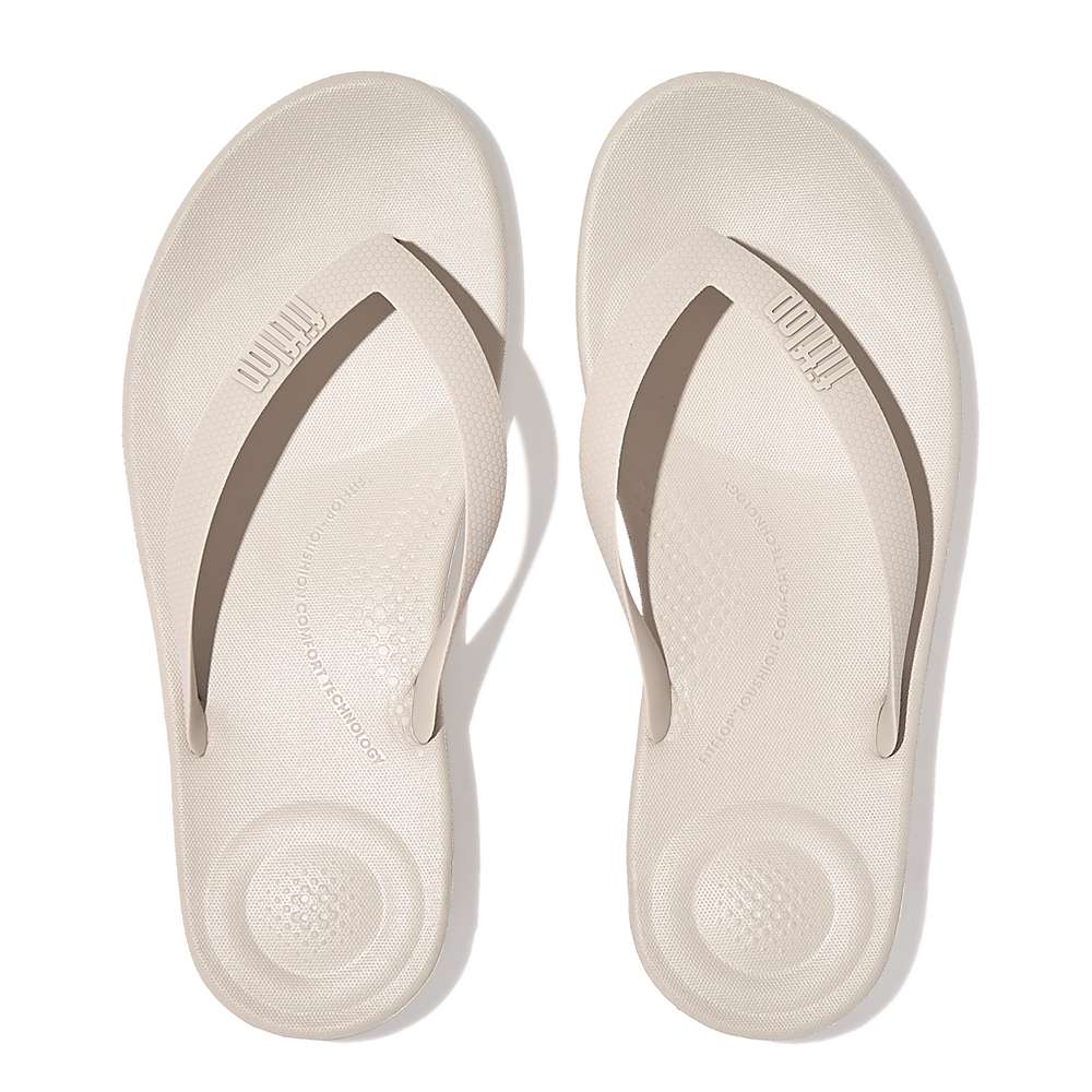 Fitflop IQUSHION Ergonomic Teenslippers Heren Grijs Beige | NMB905137