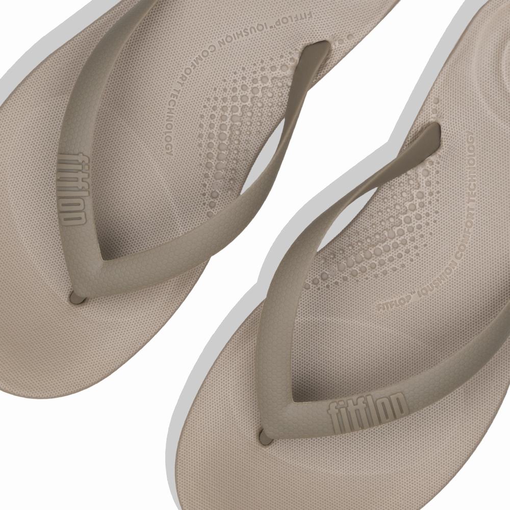 Fitflop IQUSHION Ergonomic Teenslippers Heren Grijs | TFI897153