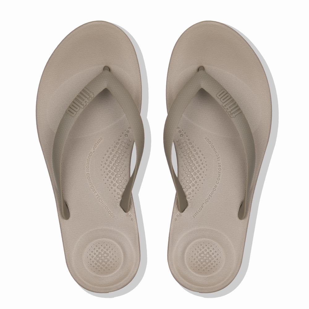 Fitflop IQUSHION Ergonomic Teenslippers Heren Grijs | TFI897153