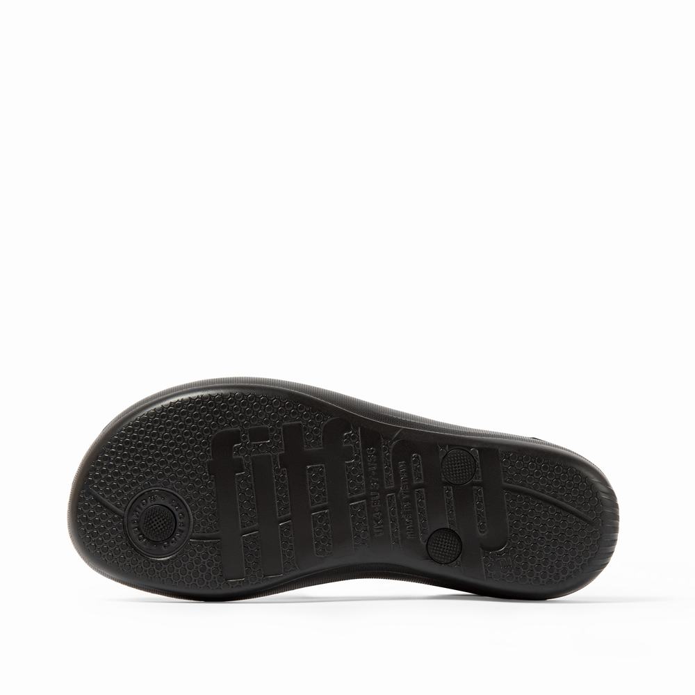 Fitflop IQUSHION Ergonomic Teenslippers Dames Zwart | TSI321690