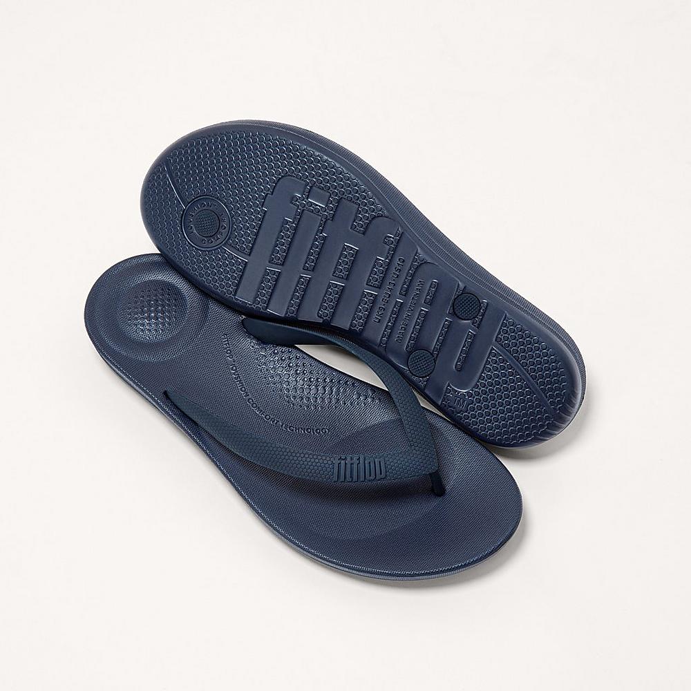 Fitflop IQUSHION Ergonomic Teenslippers Heren Donkerblauw | XUG071539