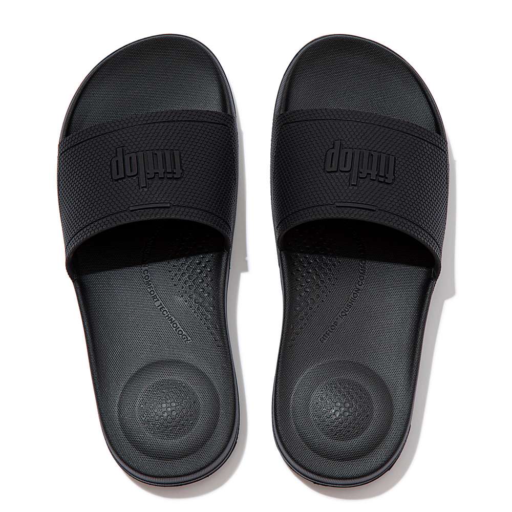 Fitflop IQUSHION Pool Badslippers Dames Zwart | ICX748390