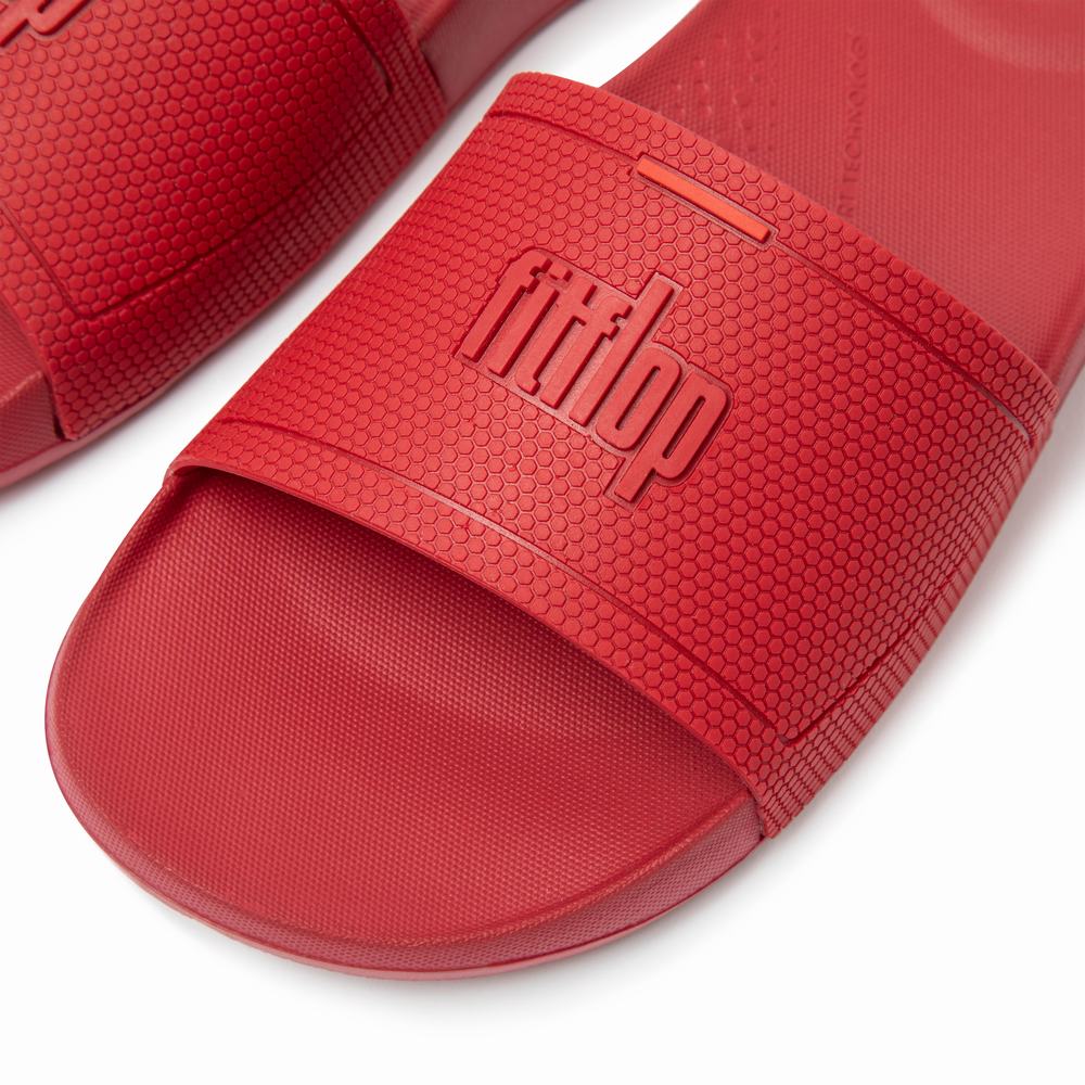 Fitflop IQUSHION Pool Badslippers Dames Dieprood | RFJ109567