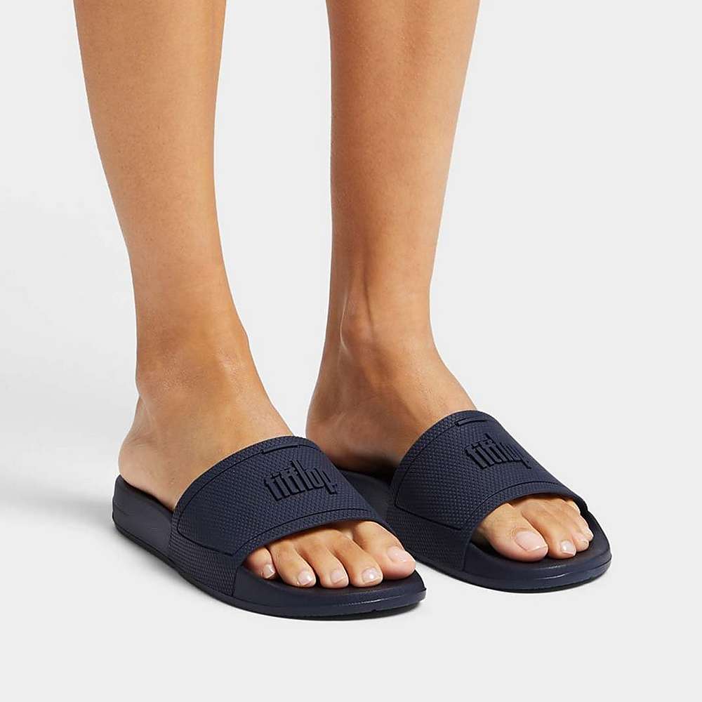 Fitflop IQUSHION Pool Badslippers Dames Donkerblauw | RYM531672