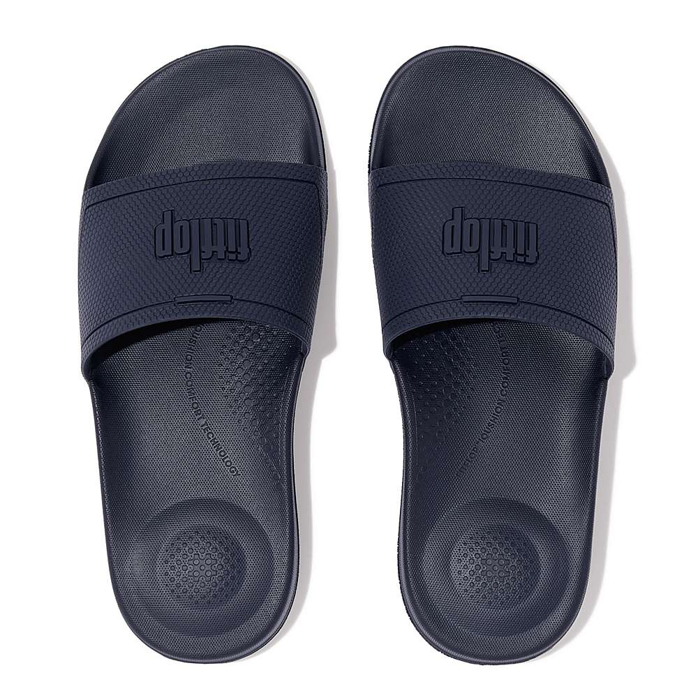 Fitflop IQUSHION Pool Badslippers Dames Donkerblauw | RYM531672