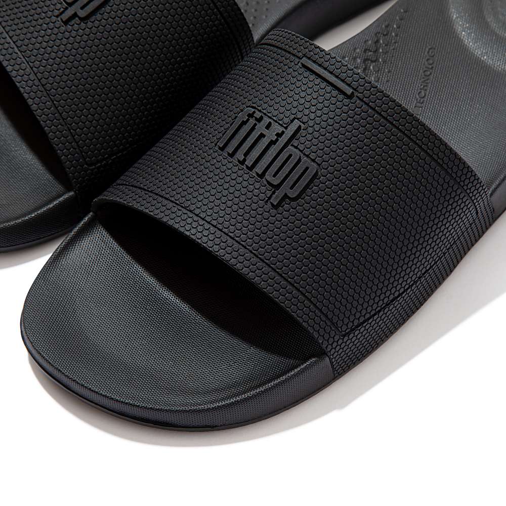 Fitflop IQUSHION Pool Badslippers Heren Zwart | HZL610782