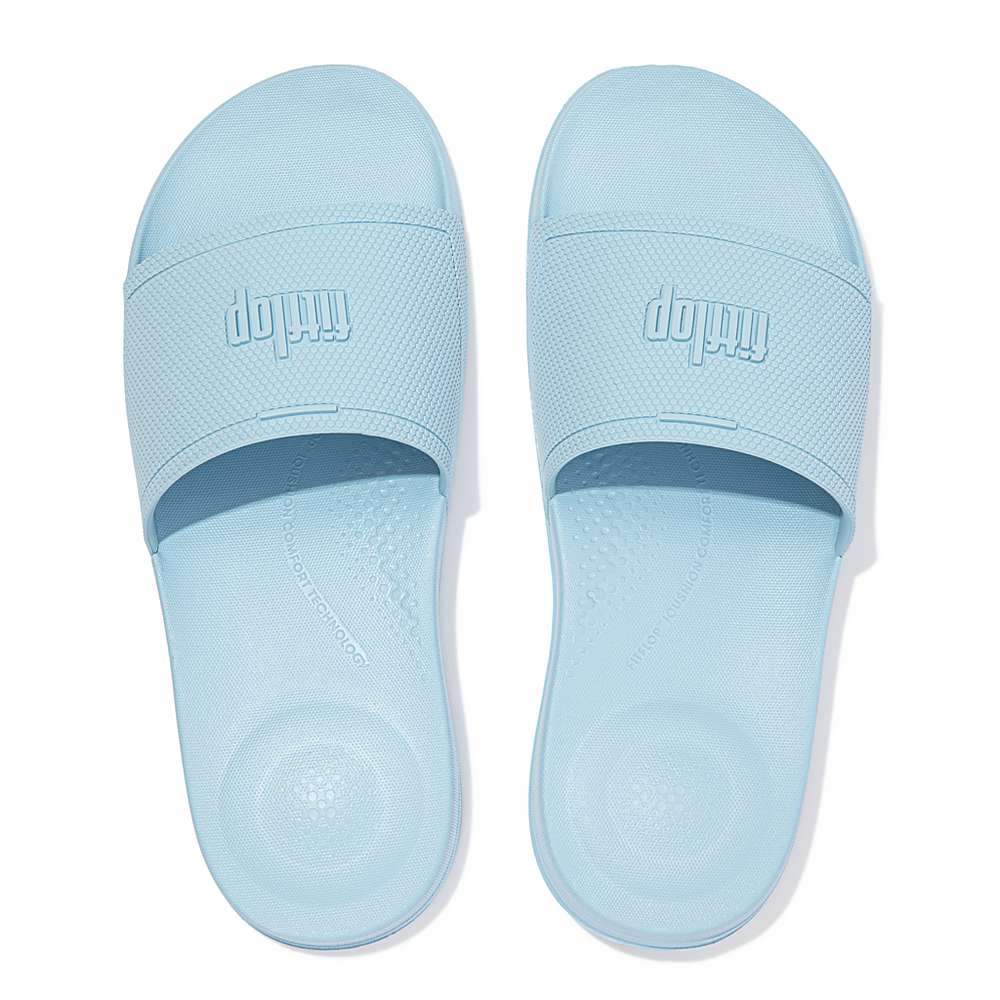 Fitflop IQUSHION Pool Badslippers Heren Blauw | IZE410597