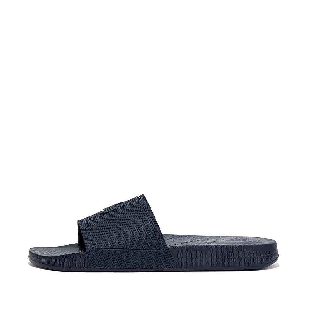 Fitflop IQUSHION Pool Badslippers Heren Donkerblauw | QRB370981