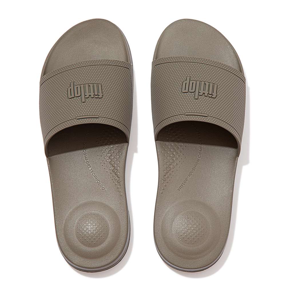 Fitflop IQUSHION Pool Badslippers Heren Grijs | RPN364790