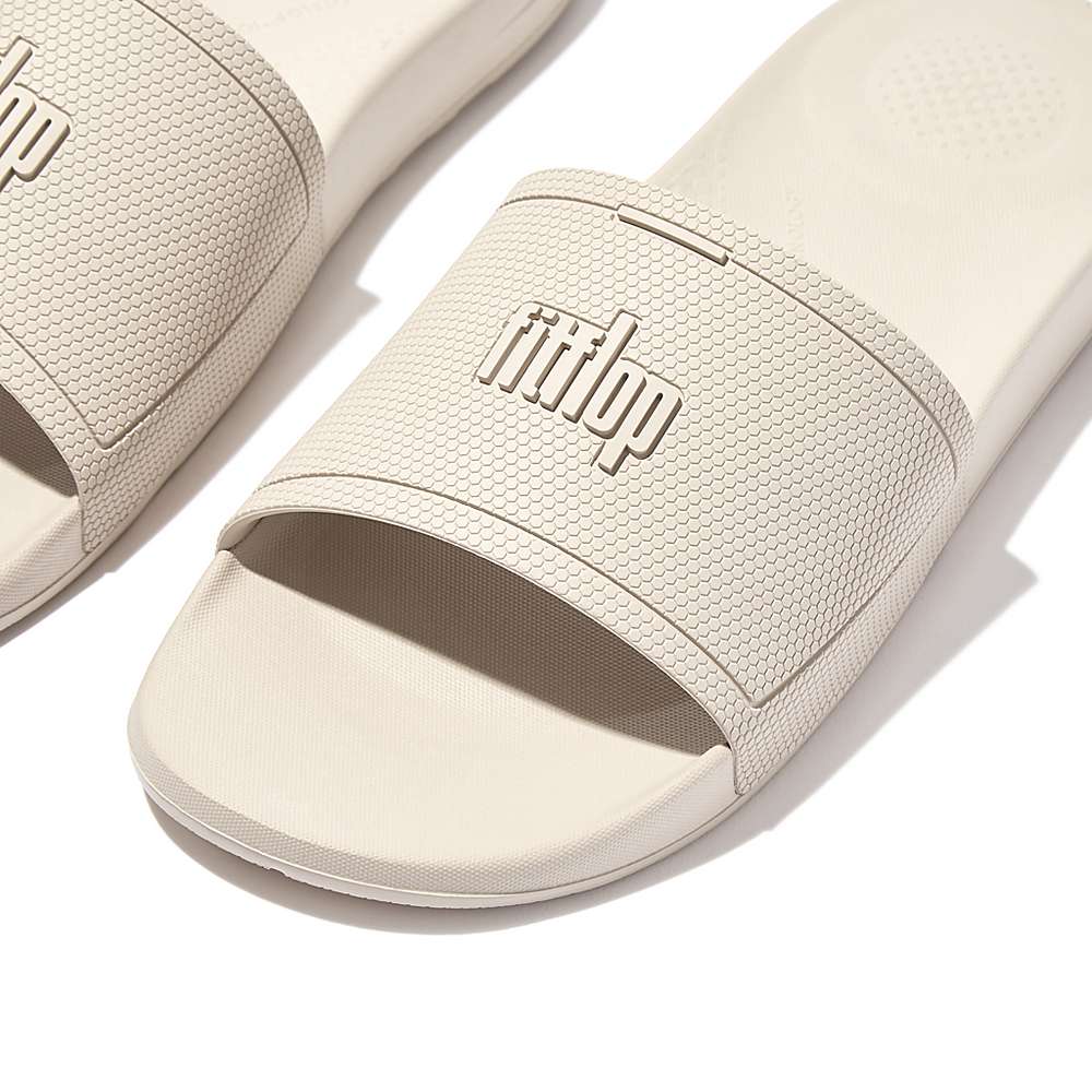 Fitflop IQUSHION Pool Badslippers Heren Grijs Beige | UVK710492