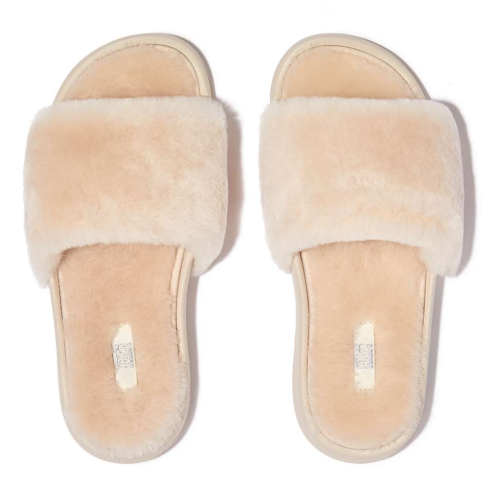 Fitflop IQUSHION Shearling Slippers Dames Wit | LZF043168