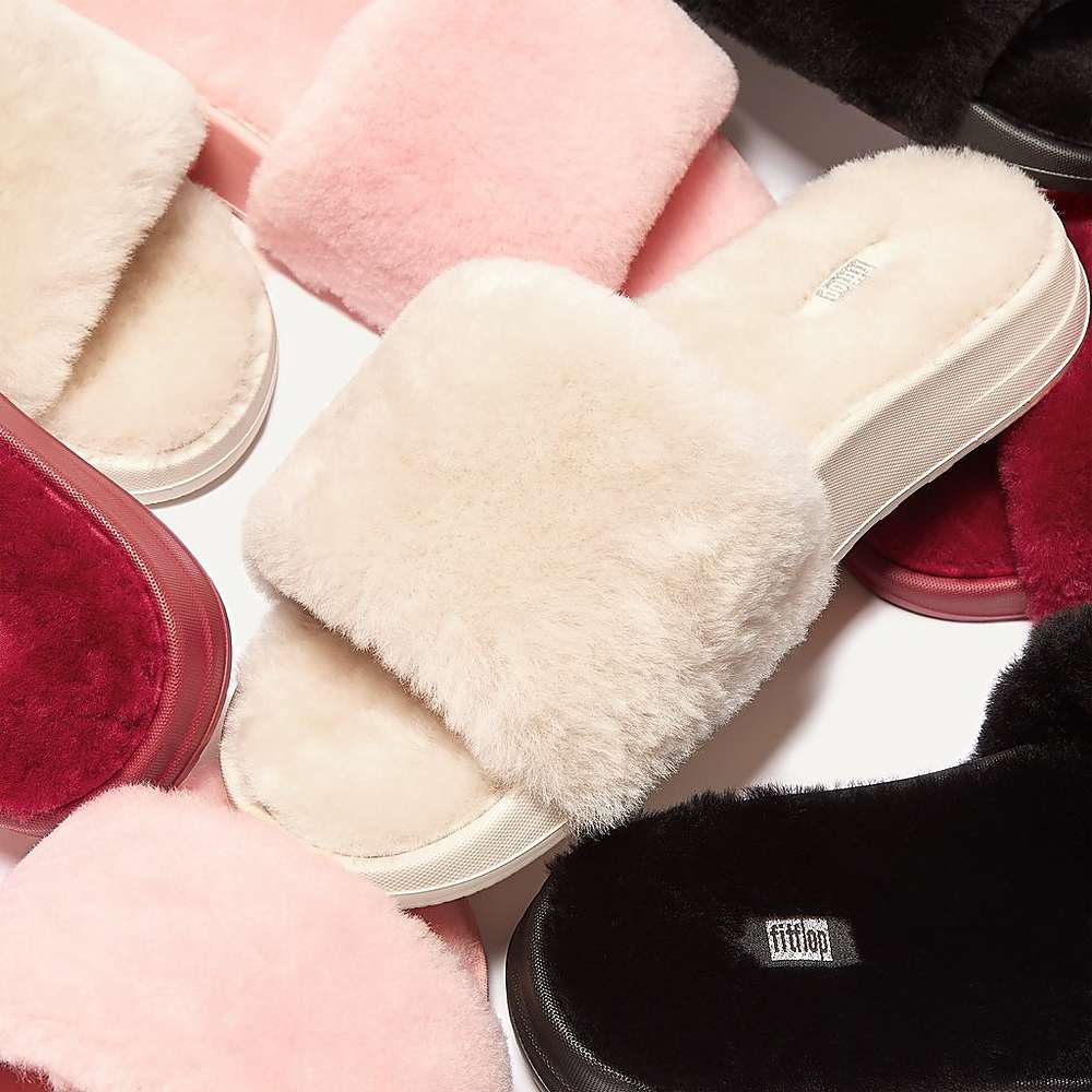 Fitflop IQUSHION Shearling Slippers Dames Wit | LZF043168