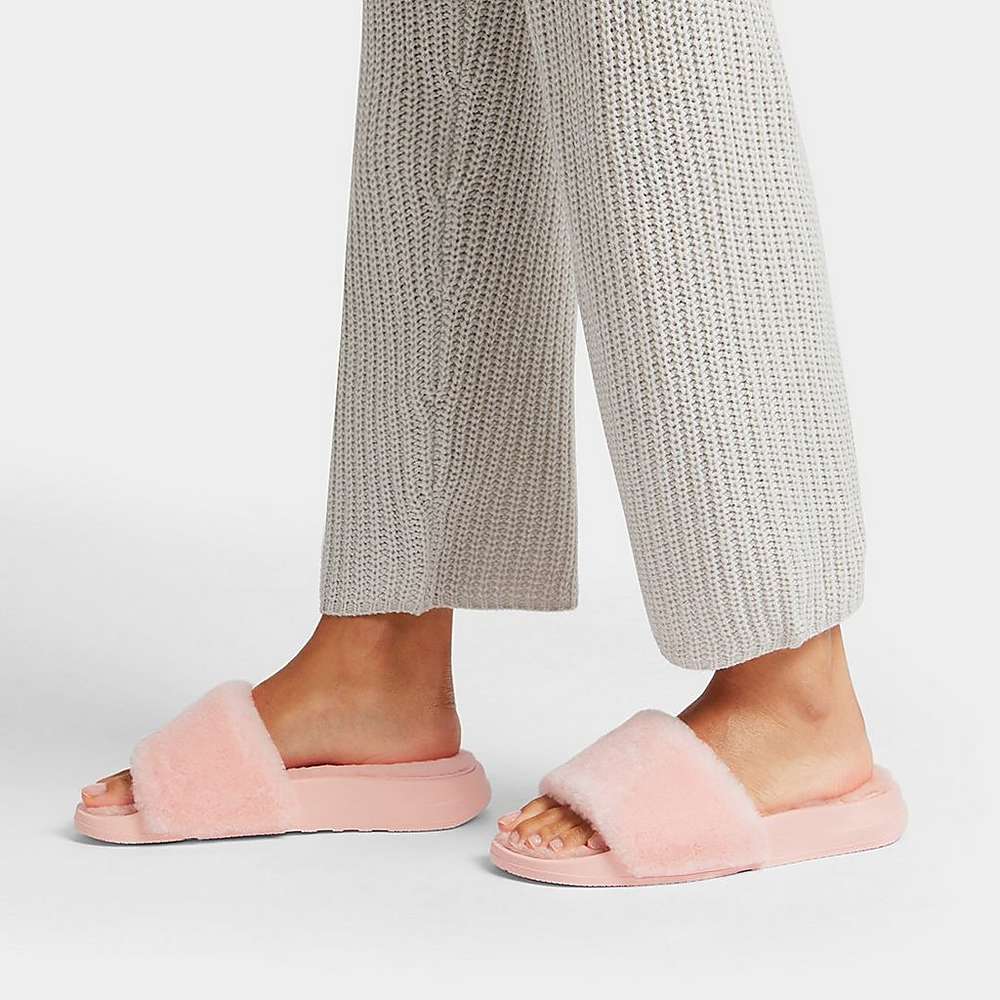 Fitflop IQUSHION Shearling Slippers Dames Roze | QWX415270