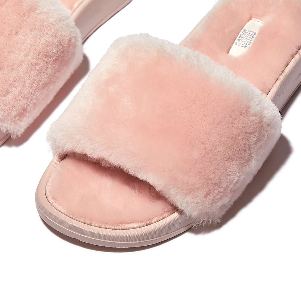 Fitflop IQUSHION Shearling Slippers Dames Roze | QWX415270