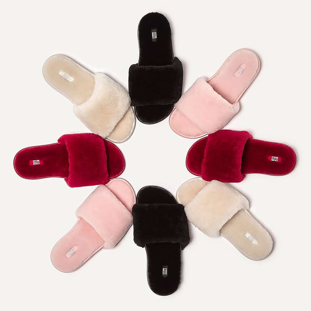 Fitflop IQUSHION Shearling Slippers Dames Roze | QWX415270