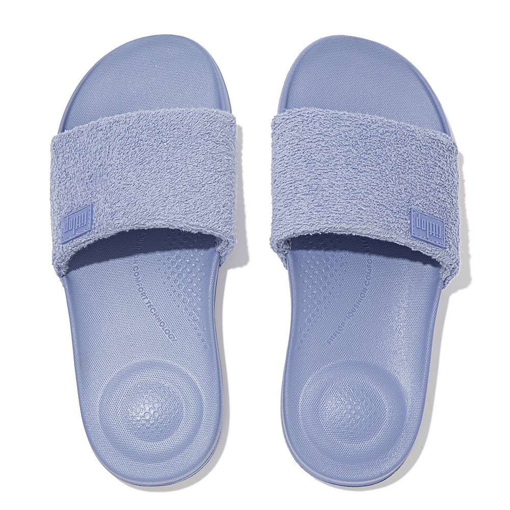 Fitflop IQUSHION Towelling Badslippers Dames Lavendel | NWS943876