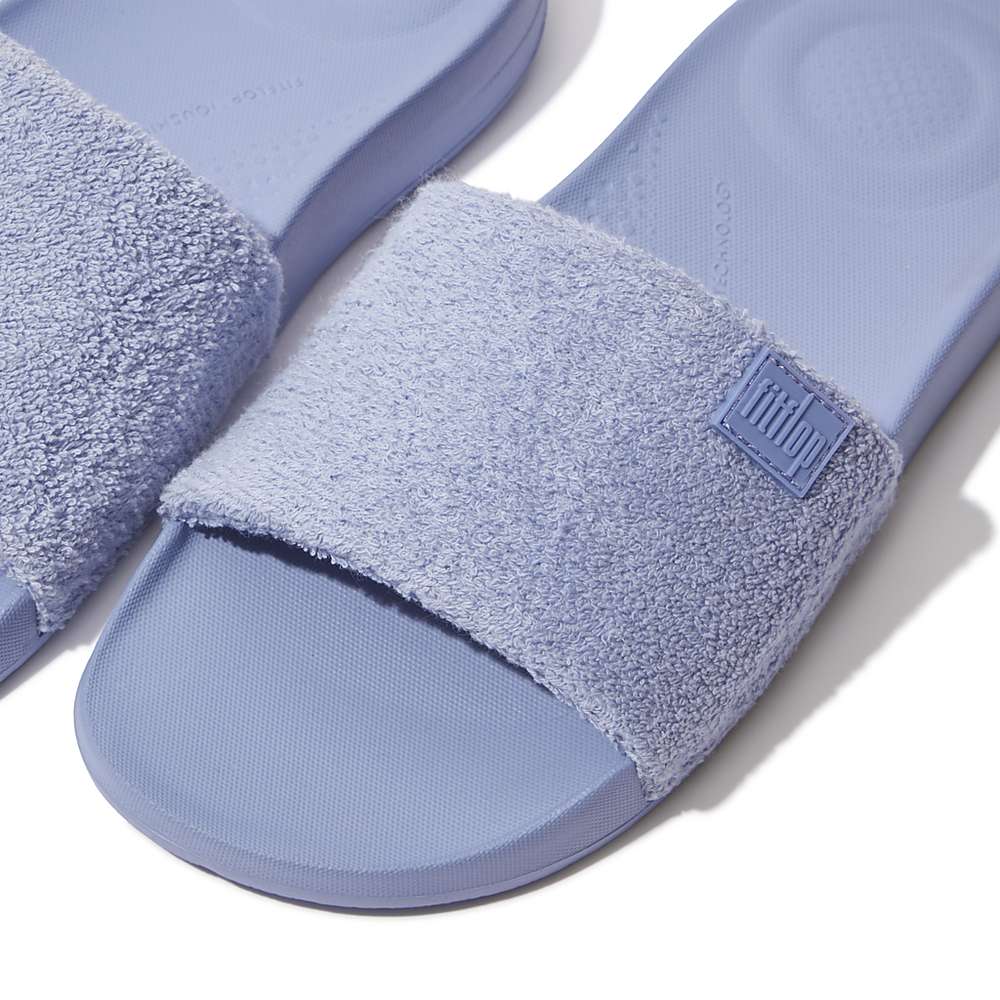 Fitflop IQUSHION Towelling Badslippers Dames Lavendel | NWS943876