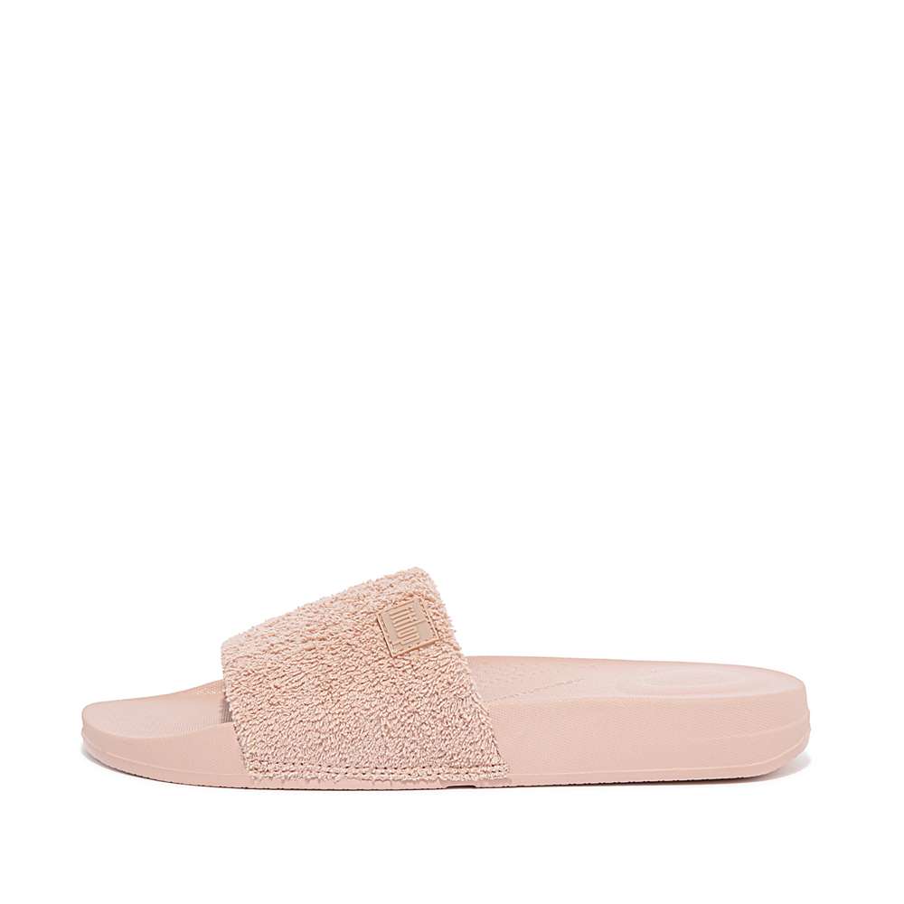 Fitflop IQUSHION Towelling Badslippers Dames Beige | XAT206598