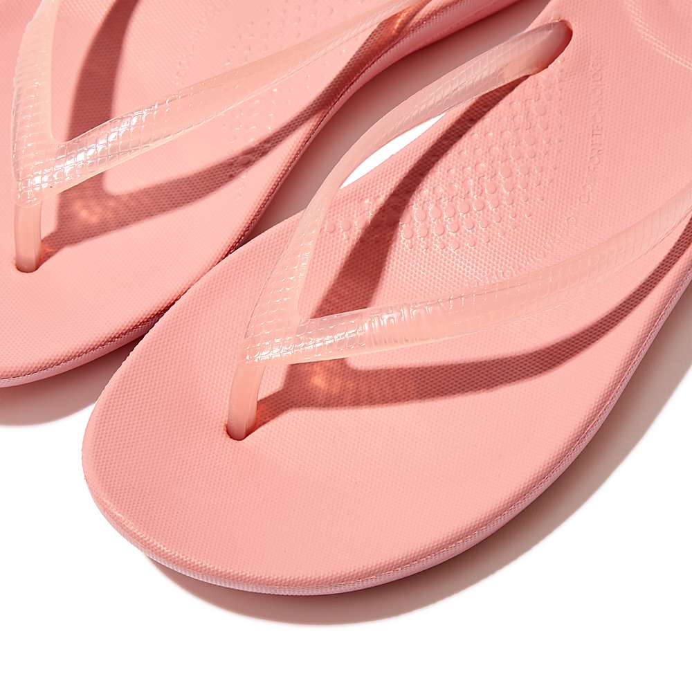 Fitflop IQUSHION Transparent Teenslippers Dames Roze | SNK249870