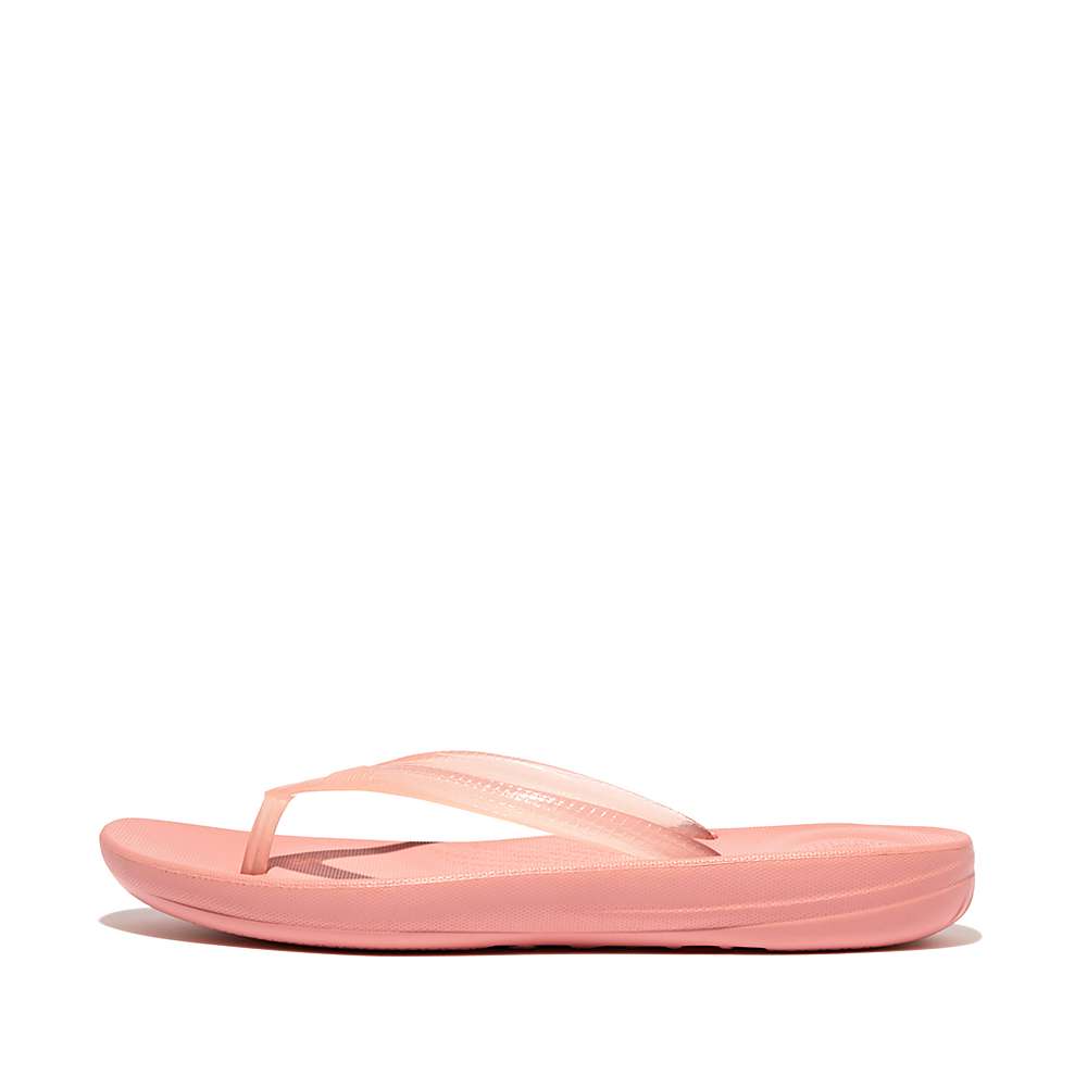 Fitflop IQUSHION Transparent Teenslippers Dames Roze | SNK249870