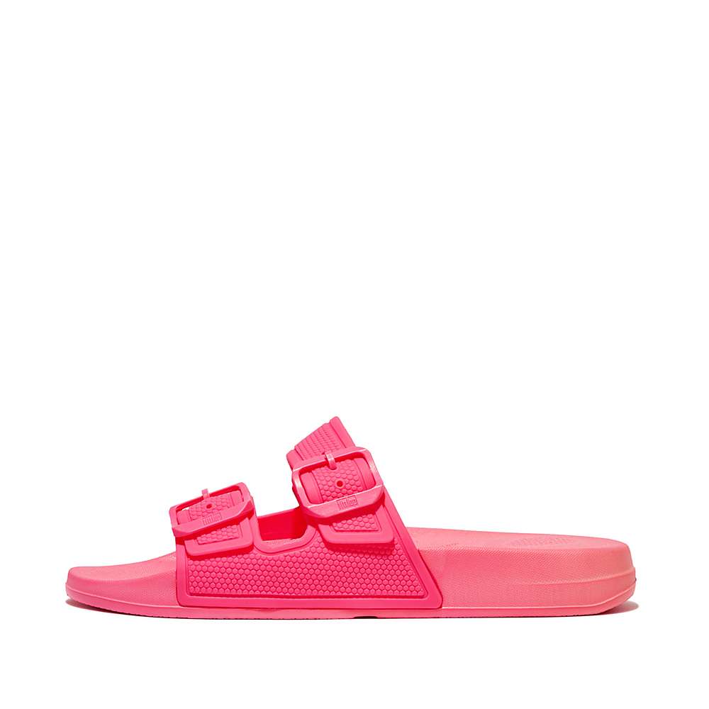 Fitflop IQUSHION Two-Bar Buckle Badslippers Dames Roze | GFM893264