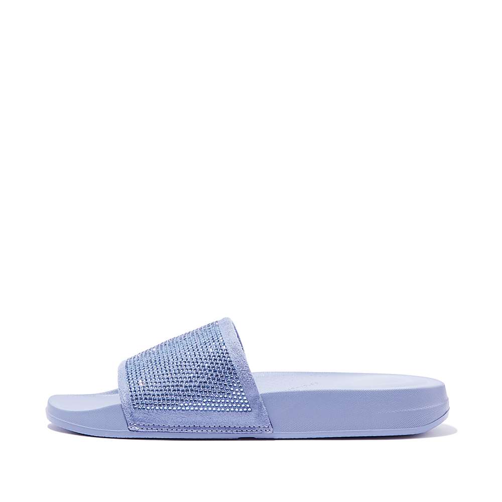 Fitflop IQUSHION Water-Resistant Crystal Badslippers Dames Lavendel | YRI029681