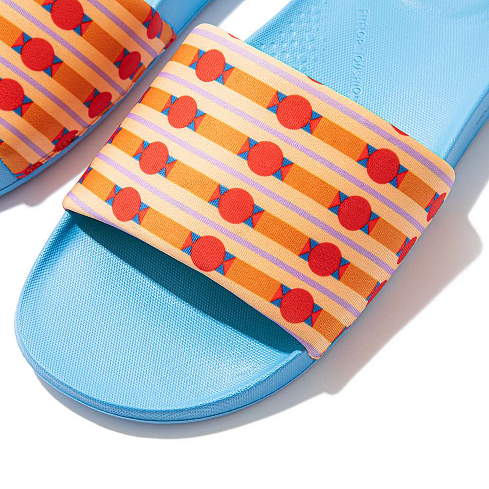 Fitflop IQUSHION X Yinka Ilori Water-Resistant Badslippers Dames Oranje | PJC038725