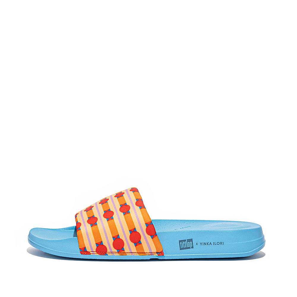 Fitflop IQUSHION X Yinka Ilori Water-Resistant Badslippers Dames Oranje | PJC038725