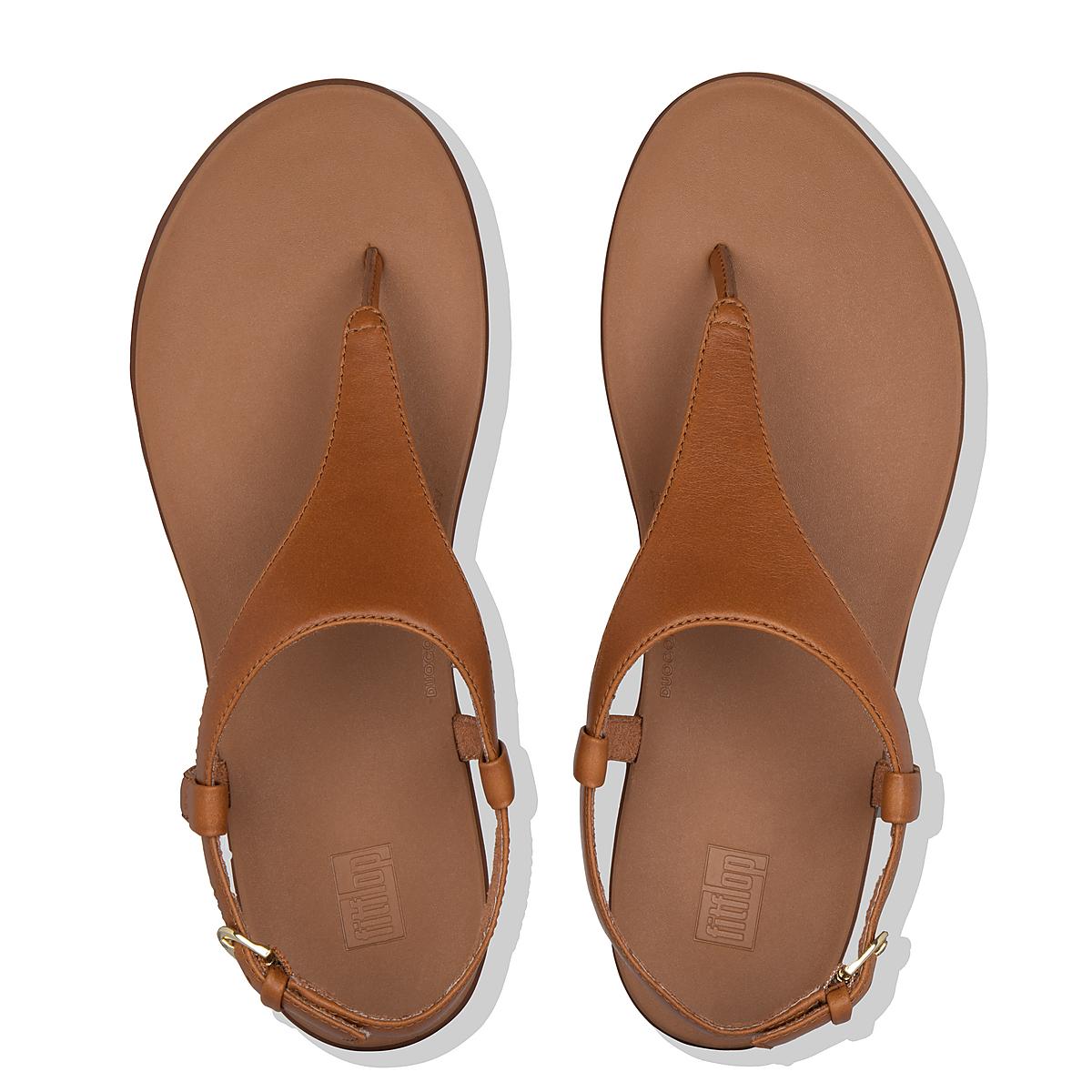 Fitflop LAINEY Leather Back-Strap Sandalen Dames Lichtbruin | QXM892634