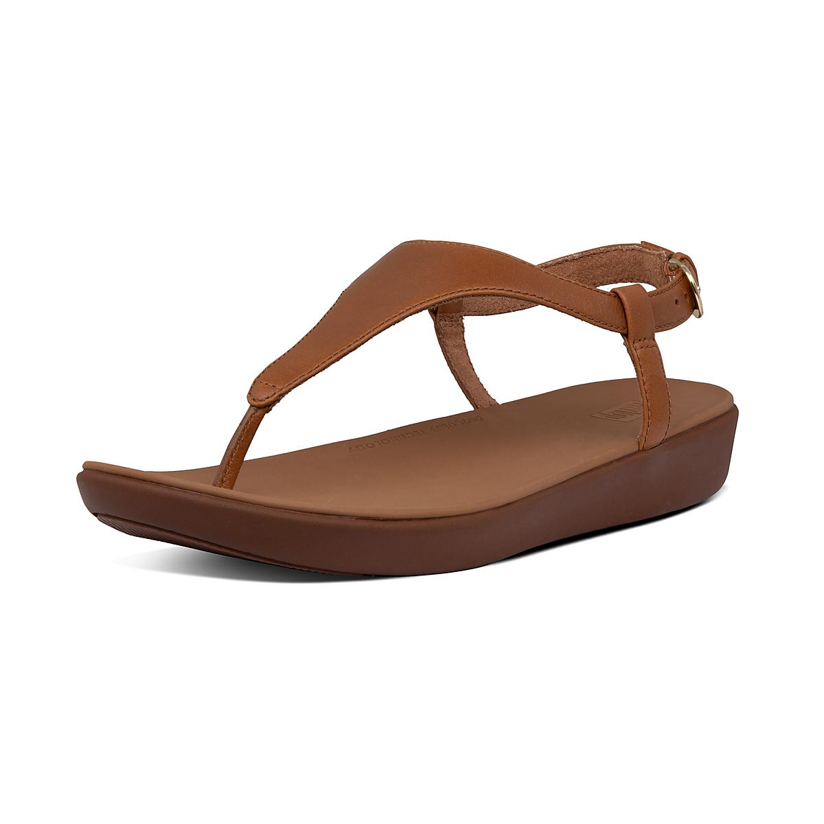 Fitflop LAINEY Leather Back-Strap Sandalen Dames Lichtbruin | QXM892634