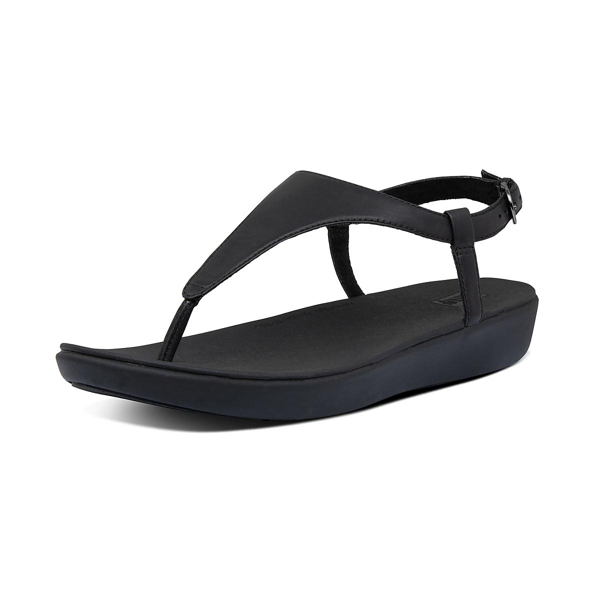 Fitflop LAINEY Leather Back-Strap Sandalen Dames Zwart | VKA508679